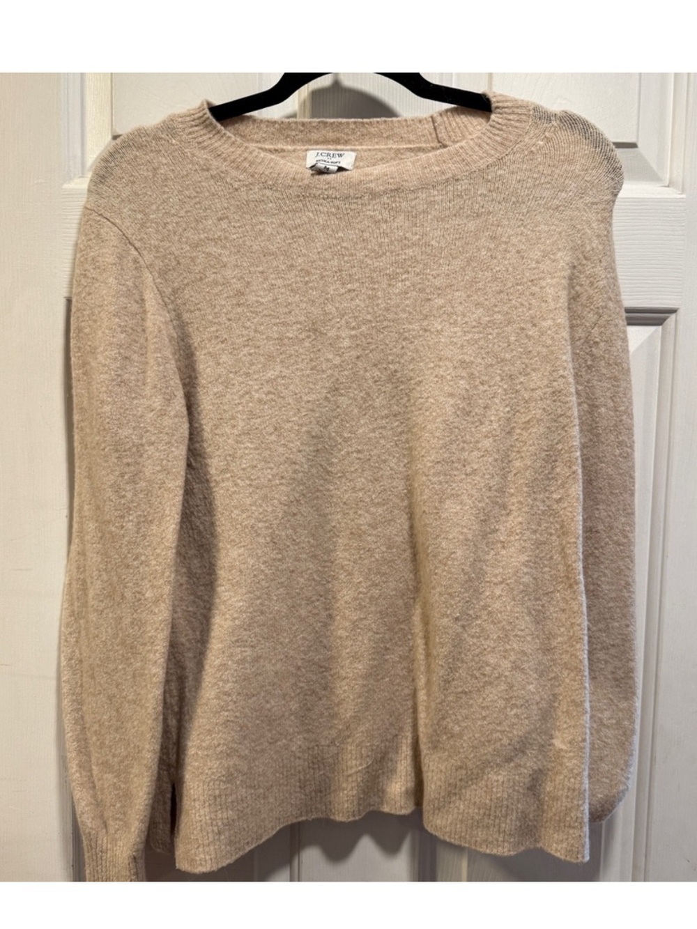 J. Crew Women's Crewneck Sweater in Light Oatmeal
